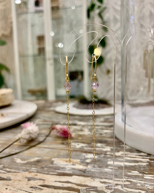Mirrie amethyst drop earrings