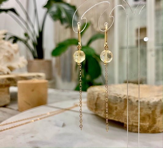 Mirrie citrine drop earrings