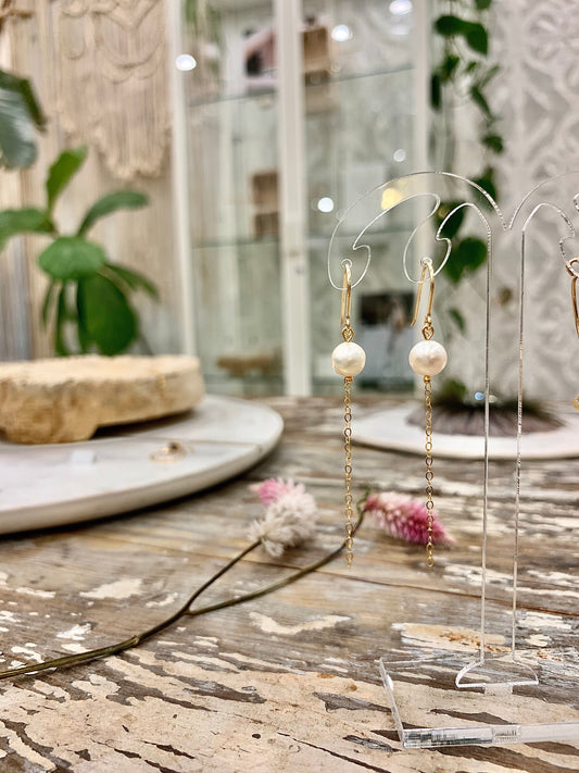 Mirrie pearl drop earrings